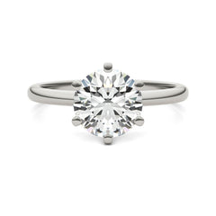AGI Certified 3 CTW Lab Grown Diamond Solitaire Engagement Ring – G-VS Clarity, 14K White Gold