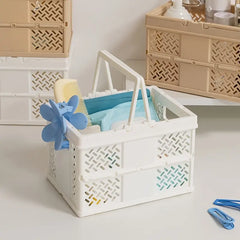 Korean Large Capacity Folding Desktop Storage Basket