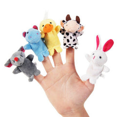 Double-Layer Animal Finger Puppets Plush Toy Set