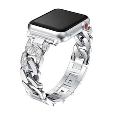 Apple Watch Diamond-Studded Denim Chain Band