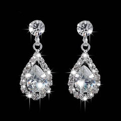 3-Piece: Women's Diamond Cubic Zirconia Necklace Earrings Set