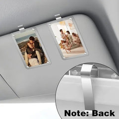 Acrylic Magnetic Car Sunshade Photo Frame Clip