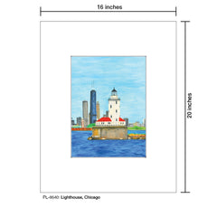 Lighthouse, Chicago, Print (#8640A)