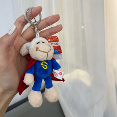 Cute Plush White Sheep Keychain Couple Pendant