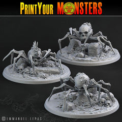 3D Printed Print Your Monsters 3 Bones Spiders Land of Bones Set 28mm - 32mm D&D Wargaming