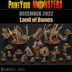 3D Printed Print Your Monsters 3 Bones Spiders Land of Bones Set 28mm - 32mm D&D Wargaming