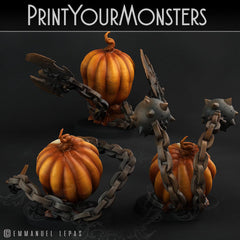 3D Printed Print Your Monsters 3 Skull Pumpkins Pumpkins Attack Pack II 28mm - 32mm D&D Wargaming
