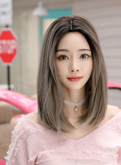 Fashionable Long Straight Wig with Center Parting for Women