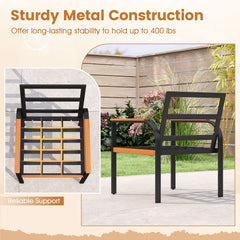 3 Piece Patio Furniture Set Outdoor Conversation Set with Coffee Table-Grey