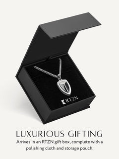 Black Onyx Shield Pendant Necklace