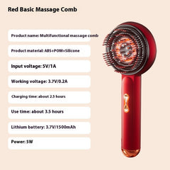 Household Red & Blue Light Massage Hair Comb