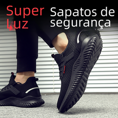 Men's Safety Shoes with Steel Toe, Lightweight & Slip-Resistant