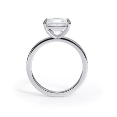 AGI Certified 3 CTW Lab Grown Diamond Solitaire Engagement Ring – G-VS Clarity, 14K White Gold
