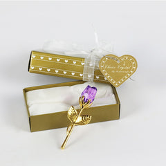 Crystal Metal Rose Gift