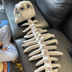 Skeleton Head Plush Hat Costume