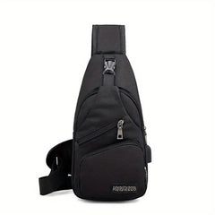 Trendy USB Men's Chest Bag and Casual Shoulder Backpack