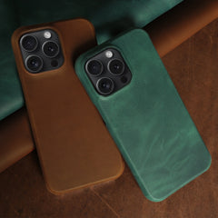 Crazy Horse Leather iPhone Case