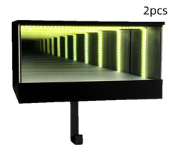Garage Key Rack 3D Wall Mirror LED Light Display Box