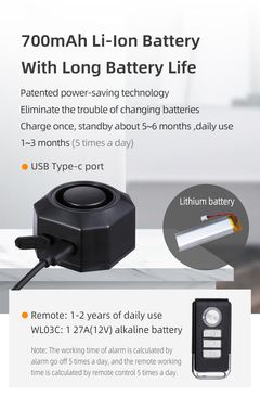 Wireless Vibration Alarm with Remote for Bike & Vehicle