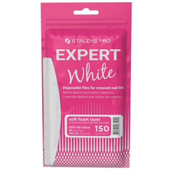 DISPOSABLE FILES CRESCENT NAIL FILE (SOFT BASE) EXPERT 40 (30 PCS) DFE-40 W- STALEKS™