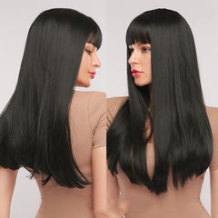Brown Grey Long Wig