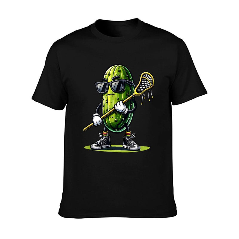 Pickle Playing Lacrosse Funny Sports Trendy For Boys T-Shirt