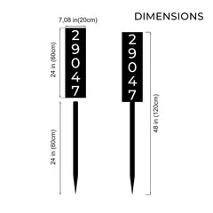 Solar Powered Staked House Number Sign – Illuminated Outdoor Address Sign
