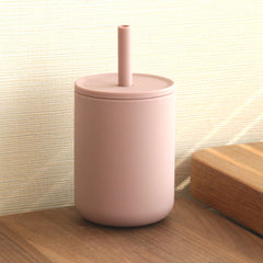 Silicone No-Spill Baby Cup with Straw