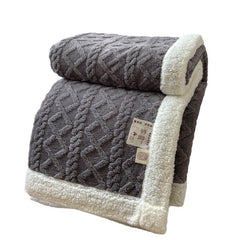 Double Thick Jacquard Berber Fleece Blanket