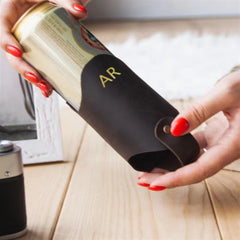 PU Leather Mountaineering Beer Bottle Case