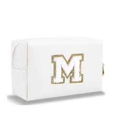 Waterproof PU Makeup Bag with Single Letter Design