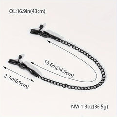Metal BDSM Nipple Clamps with Single Chain for Couples