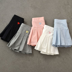 Girls' Pleated Anti-Slip Summer Skirt for Ages 8+