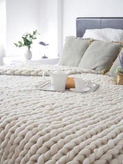 Nordic Thick Wool Hand-Woven Blanket