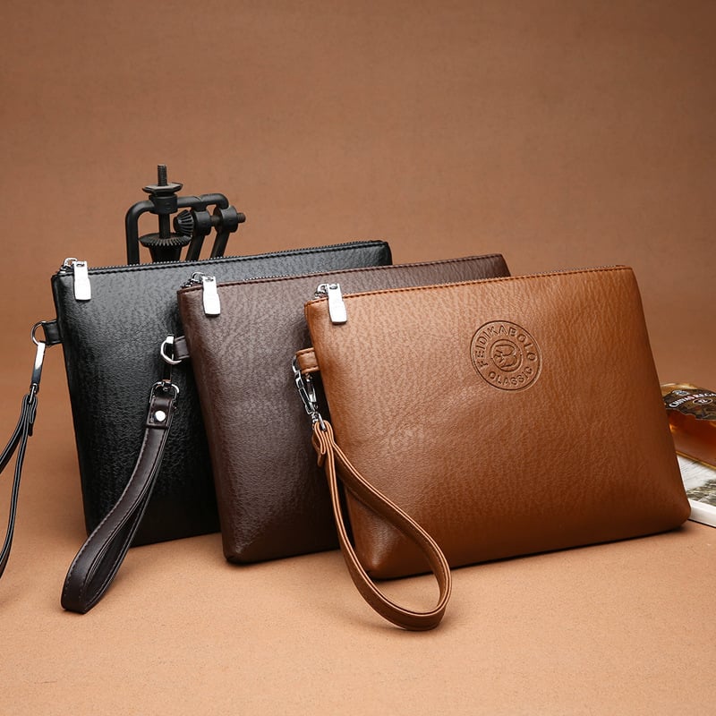 Casual Men's Clutch Bag in Soft PU Leather
