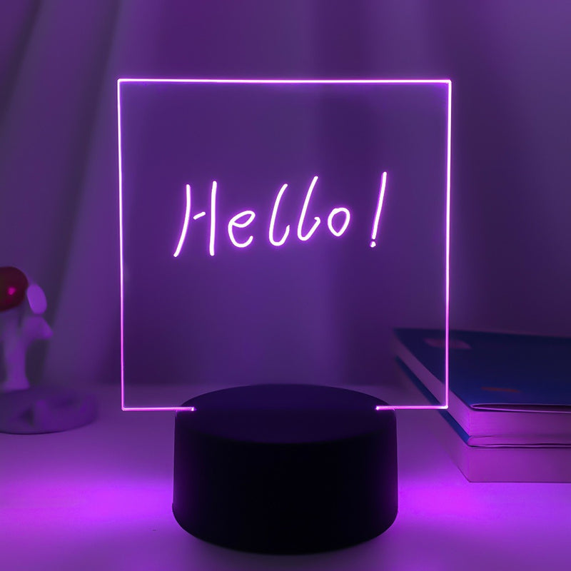3D Small Night LED Message Board Lamp