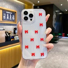 Epoxy Glitter Bow iPhone Case