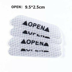 4PCS Car Accessories Car Stickers Reflective Warning Sticker Wheel Eyebrows Door Opening Sticker Diamond Wheel Reflective Strip Universal Door Open Reflective Warning Stickers Auto Open Sign Anti-Collision Safety Reflective Decal Tape