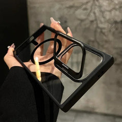 Magnetic Lens Frame Samsung Galaxy Case with Metal Kickstand