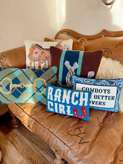 The Striped Double Horseshoe Hook Pillow