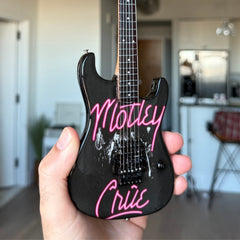 The Complete Mötley Crüe Album Cover Miniature Guitar Set – All 4 Official Mini Guitar Designs