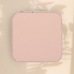 Libra Zodiac Travel Jewelry Case — Compact Pink Keepsake Box