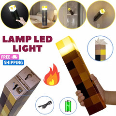 Minecraft Torch LED Night Light USB Rechargeable
