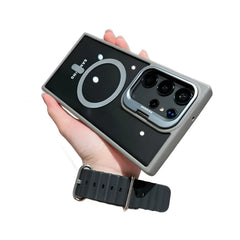 Magnetic Lens Frame Samsung Galaxy Case with Metal Kickstand