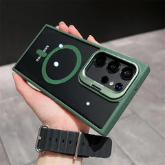 Magnetic Lens Frame Samsung Galaxy Case with Metal Kickstand