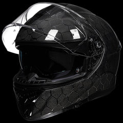 ILM Full Face Motorcycle Carbon Fiber Helmet Model 861C