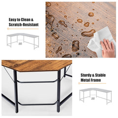 L Shaped Desk Corner Computer Desk PC Laptop Gaming Table Workstation