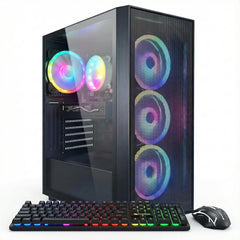 Stgaubron Gaming PC Desktop Computer, Intel Core I7 up to 3.9Ghz, Radeon RX 580 8G, 32GB RAM, 512GB SSD, Wifi 6, BT 5.0, RGB Fan X3, Windows 11 Home, White