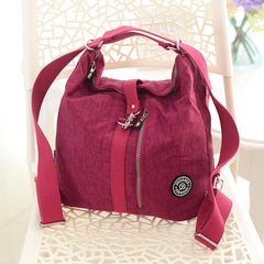 Multifunctional Women’s Nylon Backpack and Tote Bag