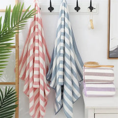 Cotton Stripe Face Bath Towel for Adults and Kids